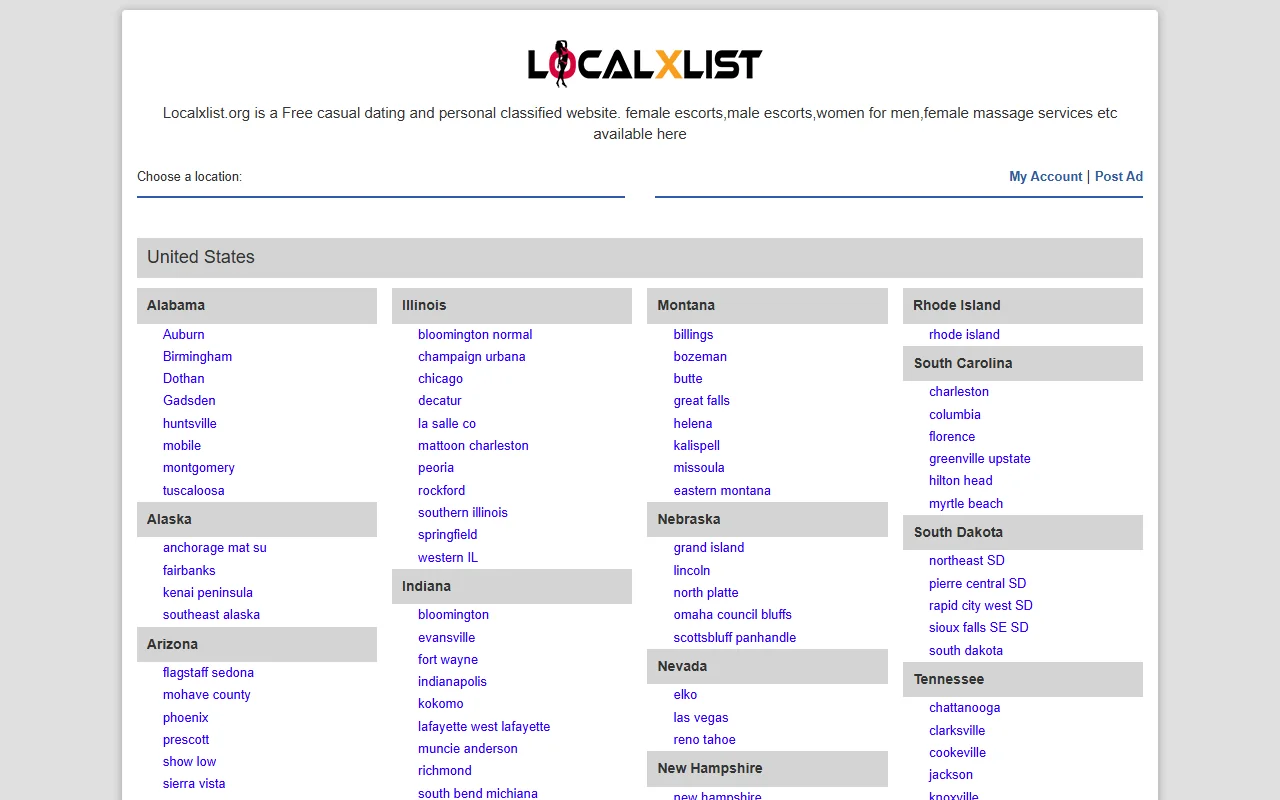 Screenshot: Localxlist Screenshot of Localxlist